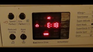 E18 or F18 Code on a Bosch or Siemens Washing Machine  How To Solve It [upl. by Vander403]