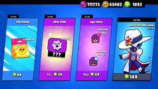 ვიყიდე ყველაფერი 🤑 ჯემები MISFORTUNE TARA და პინები  Brawl Stars [upl. by Ferdinand]