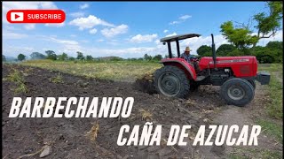 Barbecho de Caña de azucar con tractor massey ferguson 285 [upl. by Dardani]