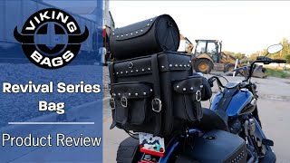 Viking Bags  Revival Series Large Studded Motorcycle Sissy Bar Bag Review [upl. by Winshell]