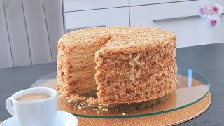 Russische Napoleon Torte altes Rezept  торт Наполеон старый классический рецепт napoleoncake [upl. by Amol]