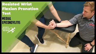 Resisted Wrist Flexion Pronation Test for Medial Epicondylitis [upl. by Celik]