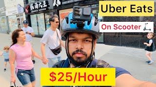 Uber eats food delivery job in Canada 2023  Uber eats on Electric Scooter 🇨🇦 [upl. by Eserahc655]