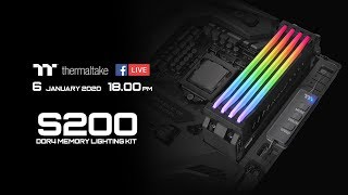 Thermaltake TH LIVE  แกะกล่อง S200 DDR4 Memory Lighting Kit [upl. by Sloatman110]