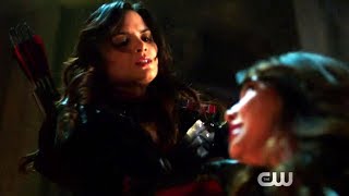 Arrow  Season 5 Finale  Nysa Fights Talia and Deathstroke Helps  The CW [upl. by Htrahddis]