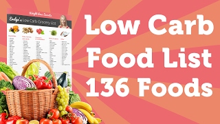 Low Carb Foods List Printable  136 Foods To Lose Weight Fast [upl. by Pestana]