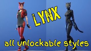 Fortnite LYNX all styles [upl. by Kornher]