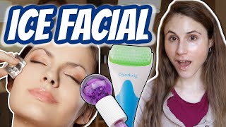 Dermatologist REACTS TO ICE CUBE FACIAL trend Dr Dray [upl. by Ronacin893]