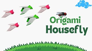 How to make Paper Housefly  Origami Housefly  Crafts tutorials  craft [upl. by Dynah154]