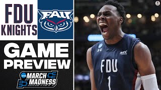 2023 NCAA Tournament No 16 Fairleigh Dickinson vs No 9 FAU GAME PREVIEW  CBS Sports [upl. by Marianna]