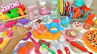 Nice Barbie Kitchen Set new Toys Unboxing Complete Barbie Kitchen Setup Video Cooking for Dolls [upl. by Edyaj]