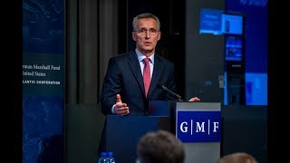 NATO Secretary General keynote speech at the German Marshall Fund 18 MAR 2019 [upl. by Nodle936]