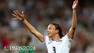 Mallory Swanson scores two quick goals to extend USWNTs lead  Paris Olympics  NBC Sports [upl. by Krystle370]