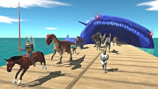 All Units Ground ESCAPE FROM MONSTER BLUE BLOOPERR  Animal Revolt Battle Simulator [upl. by Nuahsak]