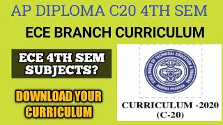 AP DIPLOMA C20 4TH SEM ECE BRANCH CURRICULUM IMPORTANT SUBJECTS IN ECE DIPLOMA 4TH SEM C LANGUAGE [upl. by Iror]