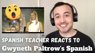 Spanish teacher reacts to celebrities speaking Spanish Gwyneth Paltrow [upl. by Haziza]