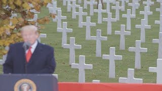 President Trump Speaks at Suresnes American Cemetery on Armistice Day [upl. by Welles]