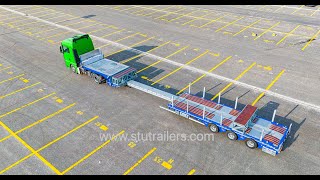 Hydraulic Steering 3 Axle Low Loader 3 Axle Extendable Low Loader  STU Trailers [upl. by Sherry]