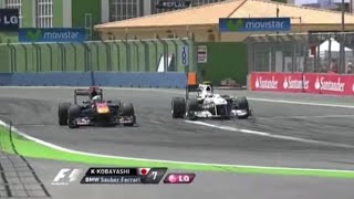 Kamui Kobayashi’s ridiculous last corner pass at Valencia [upl. by Acimaj]