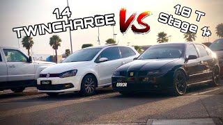 LEON FR STAGE 1 vs POLO GTI  18 T vs 14 twincharge  FR MK1 VS GTI [upl. by Llerrot]