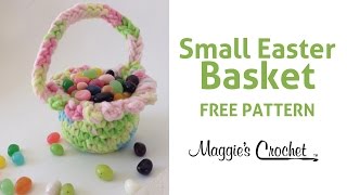 Small Easter Basket Free Crochet Pattern  Right Handed [upl. by Alfi362]