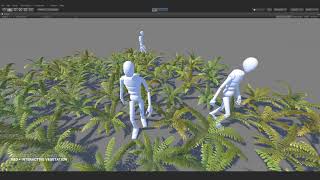 The Vegetation Engine for Unity ● RampD Interactive Vegetation with Characters [upl. by Itsrejk]