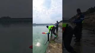 Hydrofoil sliding exercise in reservoir [upl. by Nlyak662]