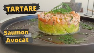 Recette gastronomique FACILE  RAPIDE  PAS CHERE  Tartare Saumon avocat [upl. by Lesnah]