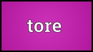 Tore Meaning [upl. by Statis]