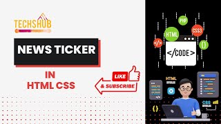 how to Create a News Ticker in HTML amp CSS [upl. by Yeleak415]