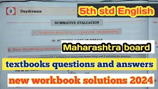 Daydreams 5th std English new workbook solutions 2024cha 2 questions answersMaharashtra board [upl. by Zenger313]