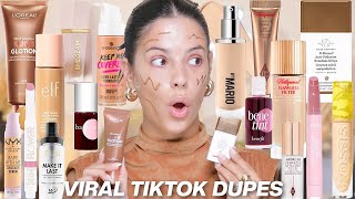 i tried VIRAL TIKTOK makeup dupes honest review [upl. by Sibylla]