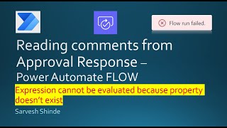 Reading comments from Approval Response in FLOW with correct expression  Power Automate  Approvals [upl. by Caddaric]