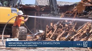 Memorial Apartments demolition begins [upl. by Eniaral]