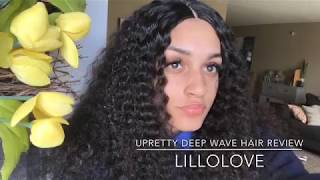 UPRETTY DEEP WAVE HAIR REVIEW [upl. by Cirtap]