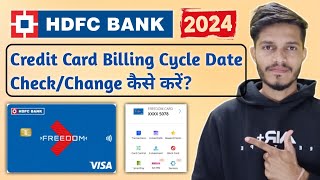 How To Change Billing Cycle Of Hdfc Credit Card  Hdfc Bank Credit Card Bill Date Kaise Check Kare [upl. by Gunn]