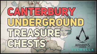 All Canterbury Underground Treasure Chests Assassins Creed Valhalla [upl. by Yliak334]