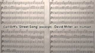 Carl Orffs Street Song excerpt  David Miller trumpet [upl. by Radmen]