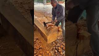 Knife chopping axe chiseling I just want to become the ideal shape diy shorts carpentry [upl. by Sonahpets663]