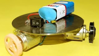 Amazing DIY Idea With Motor  Rotating Platform DIY  Rotation On wheel  DC motor Hacks [upl. by Ahsinhoj]