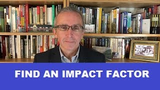 How to Find an Impact Factor [upl. by Annawt]