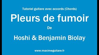 Pleurs de fumoirs Hoshi amp Benjamin Biolay Tutoriel guitare avec partition en description Chords [upl. by Amyaj]