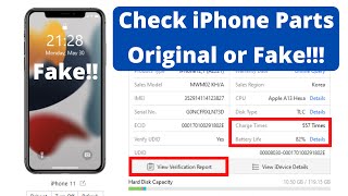 How to Check iPhone Parts are Original or Not  Used iPhone Refurbished or Parts Changed  3utools [upl. by Dirrej]