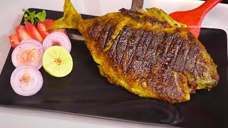 Tawa Pomfret  Pomfret Fry Recipe  Fish Fry Indian Style  Fish Recipes  Fish Fry Recipe [upl. by Martens]