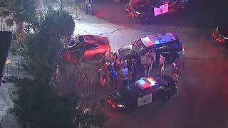 Pedestrian struck during highspeed chase through Los Angeles [upl. by Bills]