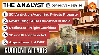 Current Affairs Today The Analyst 6 November 2024  Newspaper Analysis  Vajiram And Ravi [upl. by Nancy]