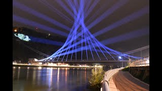 25102024  Eröffnung Donautalbrücke mit Lichtshow [upl. by Enehs66]