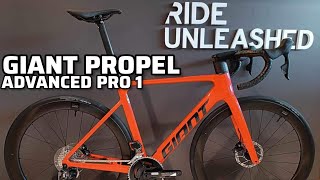 GIANT PROPEL ADVANCED PRO 1 SMALL  WEIGHT  GIANT SLR 1 WHEELSET SRAM RIVAL GROUPSET  AERO BIKE [upl. by Acinnej]