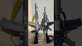 Ak vs M4   ak47firing ak47rifle shortfeed shorts [upl. by Artie]