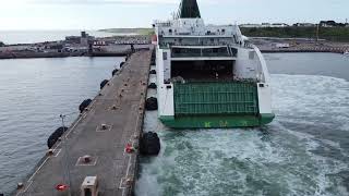 Irish Ferries Oscar Wilde departing Rosslare to Pembroke [upl. by Alleunamme]